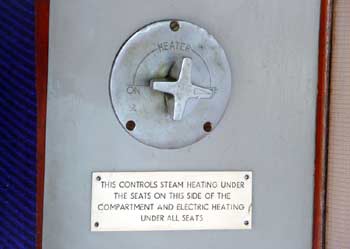 passenger control for train compartment heating.