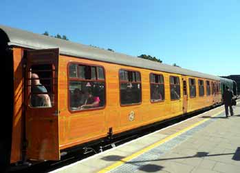 passenger boards train