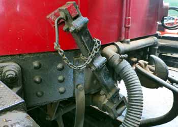 auto-train coupling rod stowed away when not in use.
