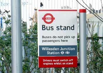 London Bus Stand Flag.