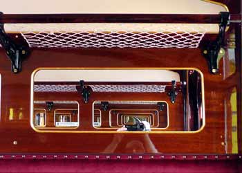 polished wood reflections - opposite mirrors never ending image