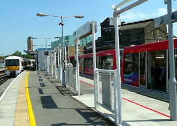 SouthEastern Class 376 DLR B07 trains Greenwich railway station.