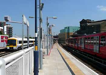 SouthEastern Class 465 DLR B90/B92/B2K trains Greenwich railway station.
