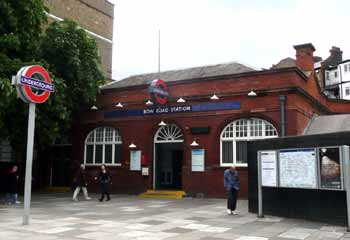 Bow Road station building.