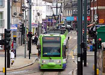 Tramlink Bombardier Flexity Swift CR4000 tramcar.
