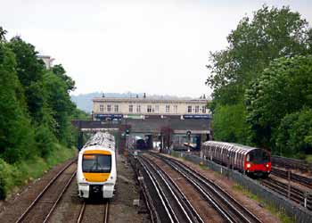 Looking towards Willesden Green station from Lydford Road.
