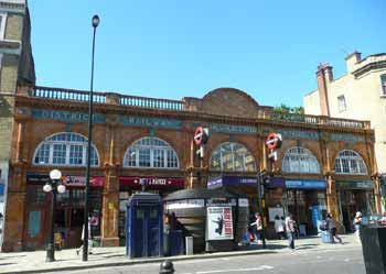 Historic Earls Court Road station entrance.