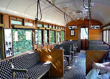 Inside GWR Railmotor larger seating area.