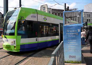Croydon Tramlink air pollution monitoring facility.