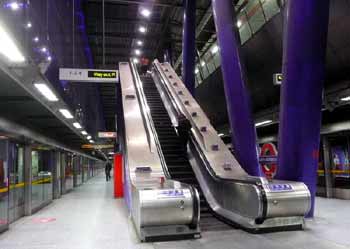North Greenwich escalator.