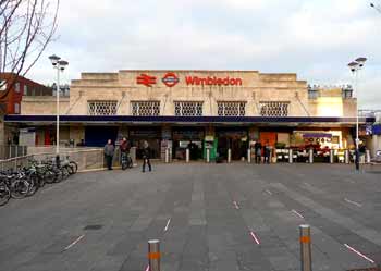 Wimbledon station frontage.