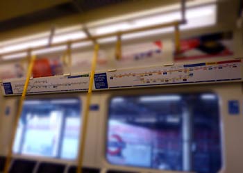 Route maps inside S7 S Stock train.