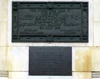 Baker Street station commemorative plaques.