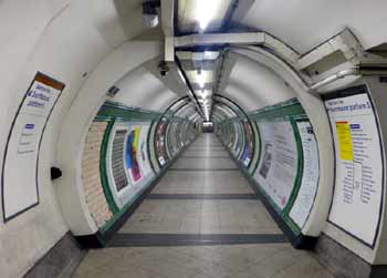 Long interchange passageway at Embankment.