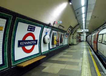Kennington station platform.
