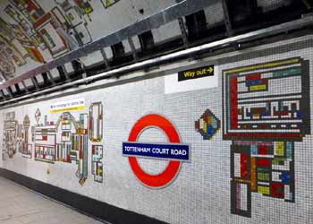 Eduardo Paolozzi mosaic Tottenham Court Road station.