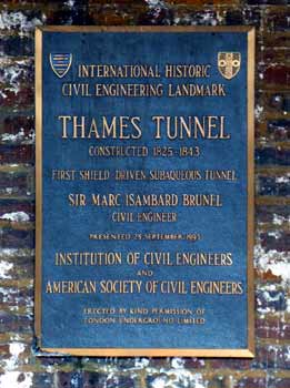 Thames Tunnel Plaque at Rotherhithe Station.