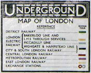 Historic UndergrounD Map Temple Station.