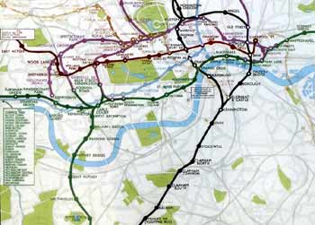 Historic UndergrounD Map Temple Station.