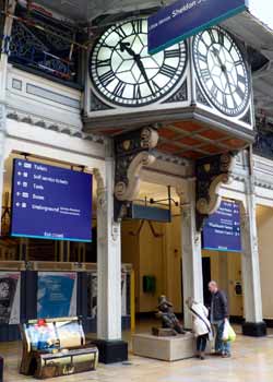 Paddington Bear at Paddington station.