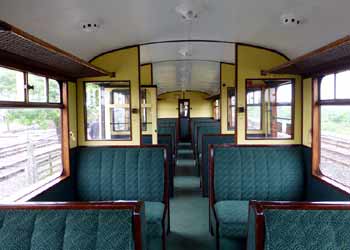 Inside the GWR diesel railcar.