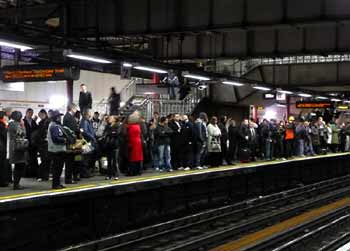 Liverpool Street station subsurface platforms.