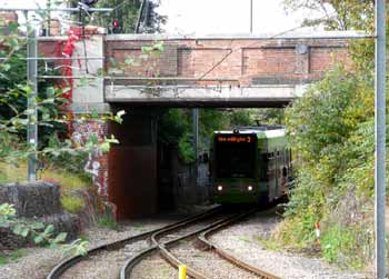 Tramlink interlaced track.