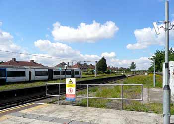 Disused portion of station platform at Becontree station