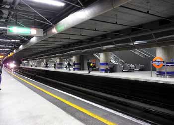 London Overground platform at Canada Water station.