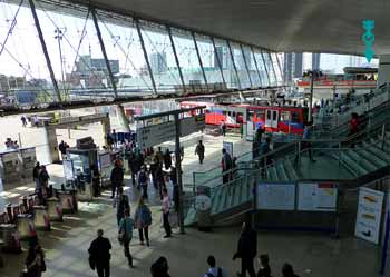 lower concorse at Stratford Station London.