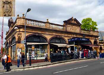 street view Barons Court station building.