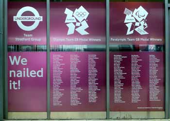Olympic Paralympic Games London 2012 Plaque Stratford Station.