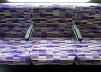 seat fabric colour palette Class 345 train Crossrail Elizabeth line.