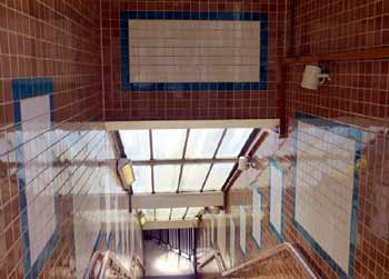 Canons Park station stairway.