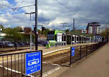 Beckenham Junction tram stop.