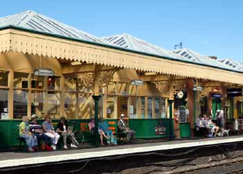 Sheringham station platform.
