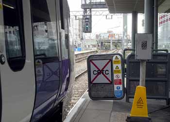 CBTC Signalling Sign Elizabeth line Stratford.