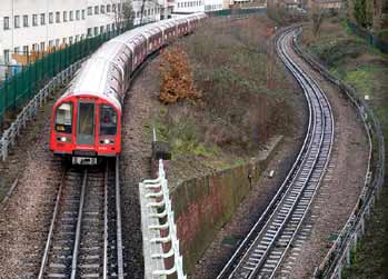 grade separated Central line crossover.