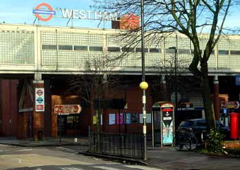 West Ham station entrance.