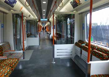 Inside London Overground Class 710 train.