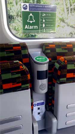 wheelchair bay USB power sockets class 710 train.