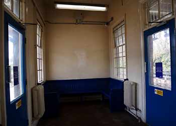 Upney station waiting room.