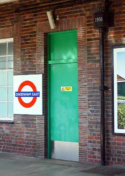 decorative brickwork Dagenham east station.