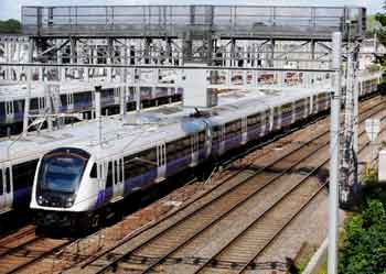 Class 345 trains at Ilford Depot.