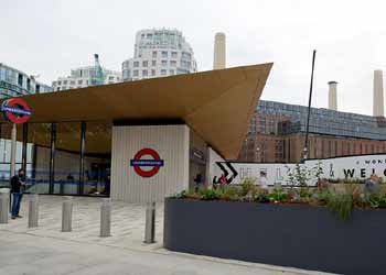 Battersea Power Station station building.