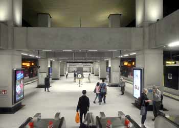 Nine Elms station platforms.