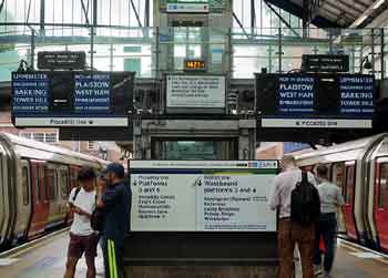 Historic train describer at Earls Court station.
