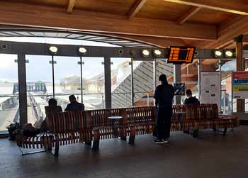 waiting area Abbey Wood station.