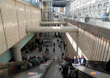 Elizabeth line ticket hall view.