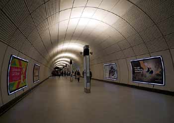 Elizabeth line Tottenham Court Road station passageway.